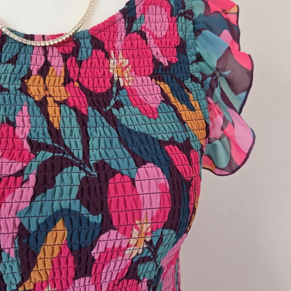 MELLODAY Floral Maxi Dress - Pink and Blue - Picture 5 of 11